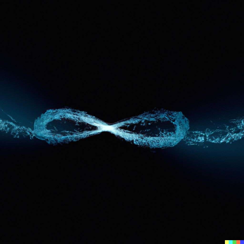 the discovery of gravity, digital art, infinity